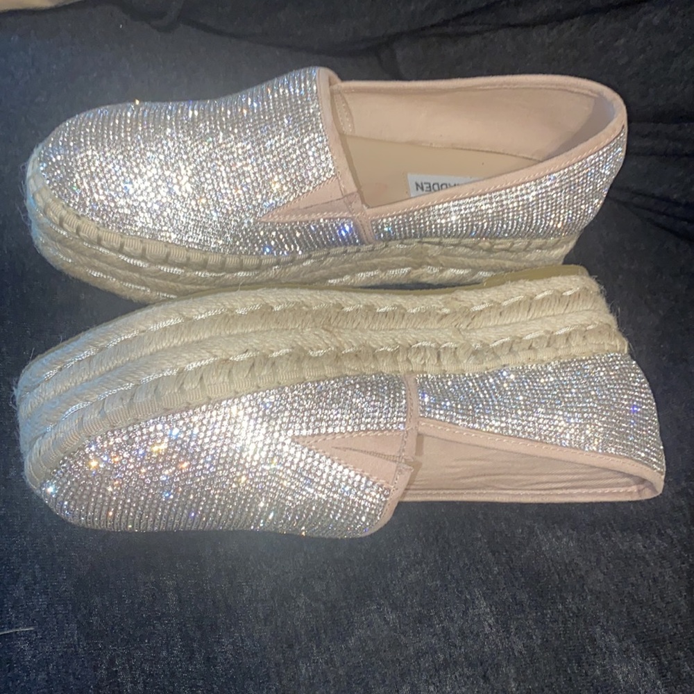 STEVE MADDEN Espadrilles BLING Platforms NWT 7.5